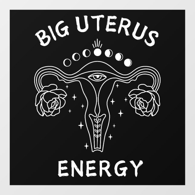 Big Uterus Energy Feminist Window Cling (Sheet)
