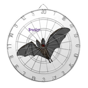 Big vampire bat cartoon illustration  dartboard
