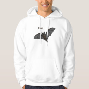 Big vampire bat cartoon illustration hoodie