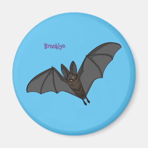 Big vampire bat cartoon illustration magnet