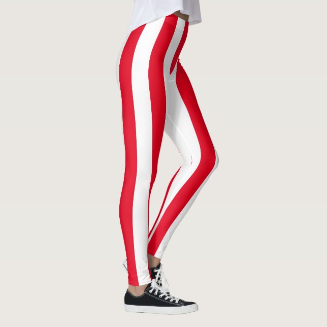 Big Vertical Candycane Stripe Leggings (Right)