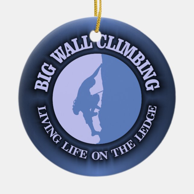 Big Wall Climbing Ceramic Tree Decoration (Front)