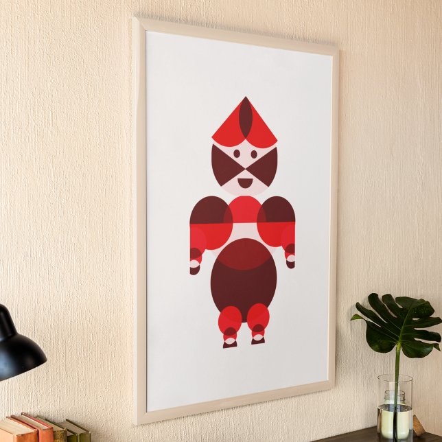 Big Warrior Canvas Print (Geometric Tribal Art)