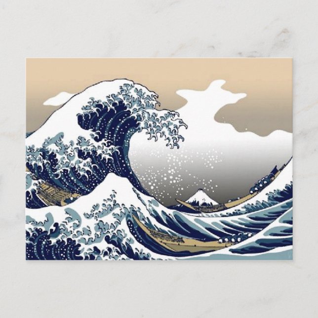 Big Wave Japanese Art Postcard (Front)