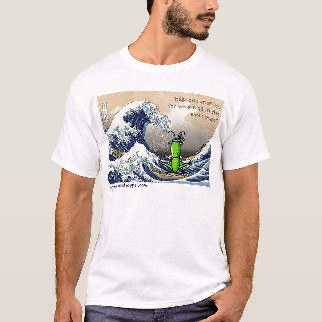 Big wave, little grasshopper T-Shirt (Front)