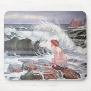 Big Wave Splashing on the Beach (Frantisek Kupka) Mouse Mat