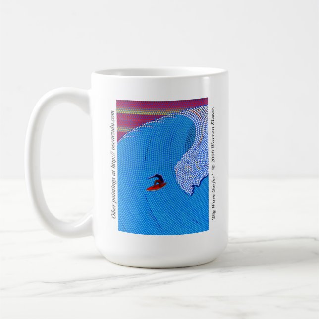 Big Wave Surfer ©2008 Warren Slater / Oscarzulu Coffee Mug (Left)