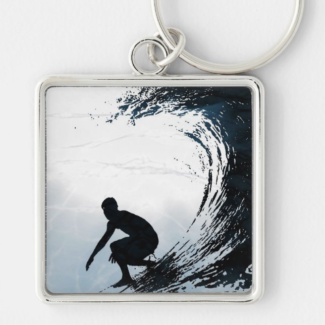 Big Wave Surfer Key Ring (Front)