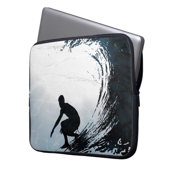 Big Wave Surfer Laptop Sleeve (Front Left)