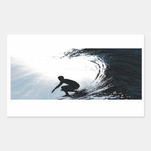 Big Wave Surfer Rectangular Sticker