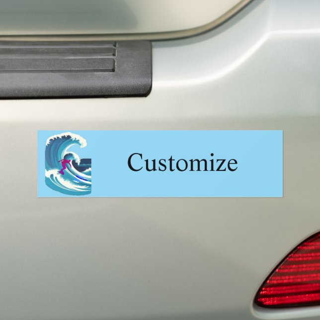 Big Wave Surfer Thunder_Cove Bumper Sticker (On Car)
