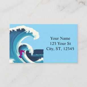 Big Wave Surfer Thunder_Cove Business Card