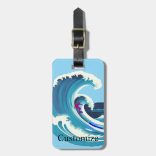 Big Wave Surfer Thunder_Cove Luggage Tag