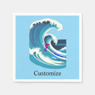 Big Wave Surfer Thunder_Cove Napkin