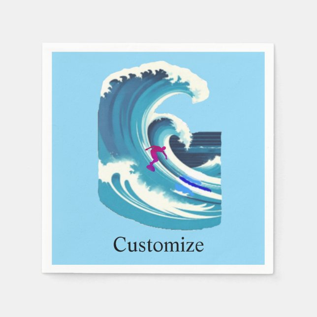 Big Wave Surfer Thunder_Cove Napkin (Front)