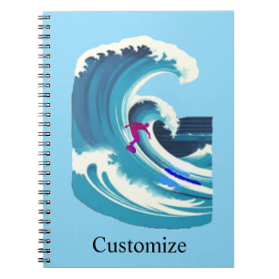 Big Wave Surfer Thunder_Cove Notebook