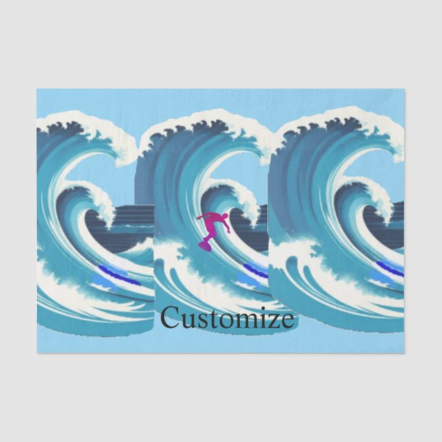 Big Wave Surfer Thunder_Cove Tissue Paper (Front)