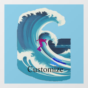 Big Wave Surfer Thunder_Cove Window Cling