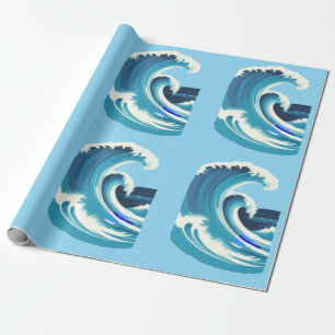 Big Wave Surfer Thunder_Cove Wrapping Paper