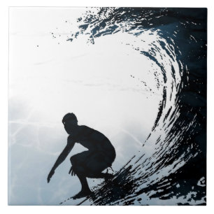 Big Wave Surfer Tile