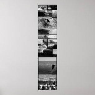 Big Wave Surfing Door Poster