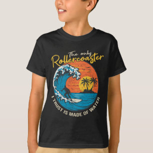 Big Wave Surfing Graphic Ocean Design For Surfer M T-Shirt