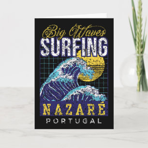 Big Wave Surfing Nazaré Portugal Surfer Surf Card