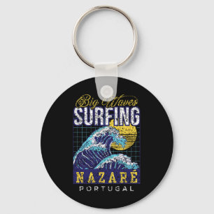 Big Wave Surfing Nazaré Portugal Surfer Surf Key Ring