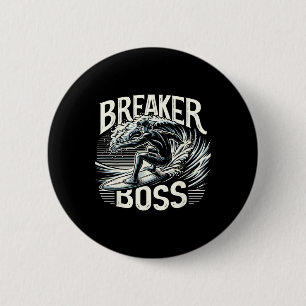 Big Wave Surfing Surfer Beach Wave Breaker Boss Su 6 Cm Round Badge