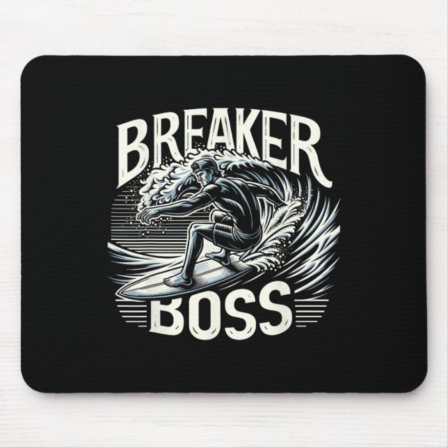 Big Wave Surfing Surfer Beach Wave Breaker Boss Su Mouse Mat (Front)