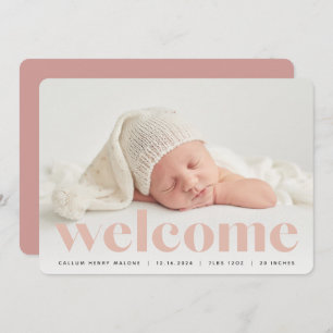 Big Welcome   Photo Birth Announcement