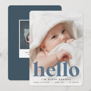 Big Welcome Photo Birth Announcement