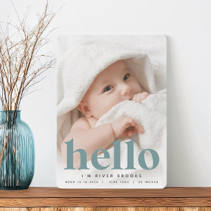 Big Welcome   Photo Birth Announcement