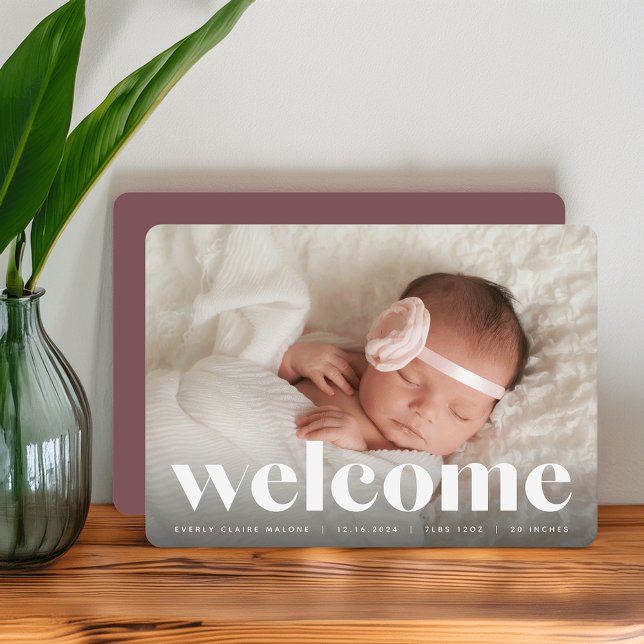 Big Welcome | Photo Birth Announcement (Creator Uploaded)