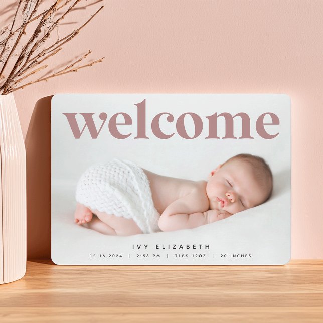 Big Welcome | Photo Birth Announcement (Creator Uploaded)
