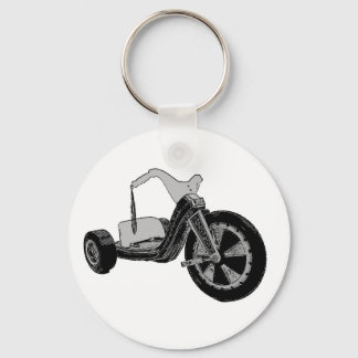 Big Wheel Black & White Key Ring