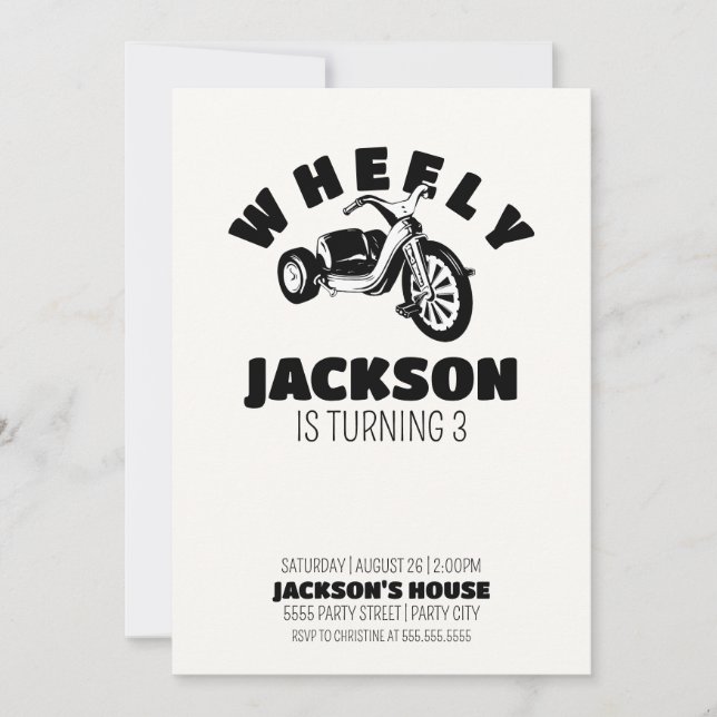 Big Wheel Boy Birthday Invitation-Wheely Big Deal Invitation (Front)