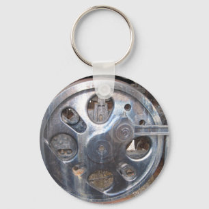 Big Wheels Keep on Turnin' Railroad Engine Key Ring