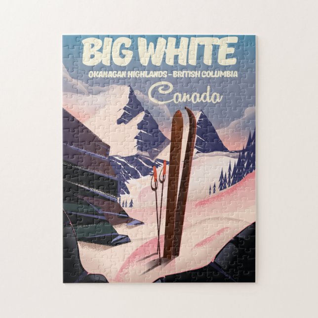 Big White British Columbia Canada ski. Jigsaw Puzzle (Vertical)