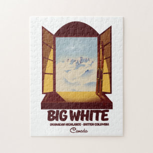 Big White British Columbia Canada ski poster Jigsaw Puzzle