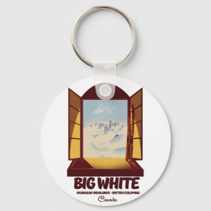 Big White British Columbia Canada ski poster Key Ring