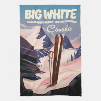 Big White British Columbia Canada ski. Tea Towel