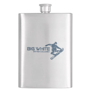 Big White British Columbia Snowboarder Hip Flask