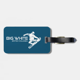 Big White British Columbia Snowboarder Luggage Tag