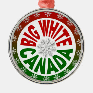 Big White Canada red green ornament