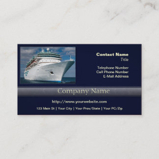 Big White Cruise Ship Business Card