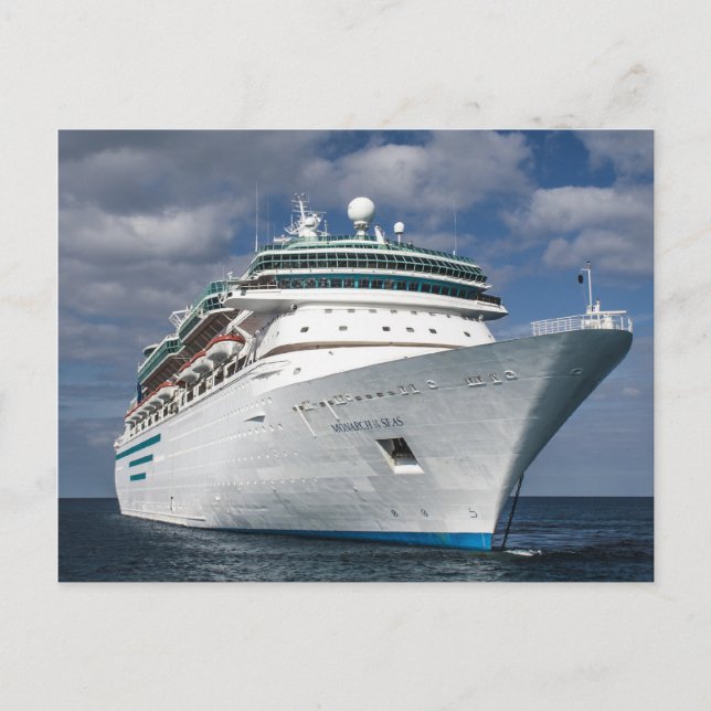 Big White Cruise Ship Postcard (Front)