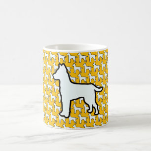 Big White Dog Yellow     Coffee Mug