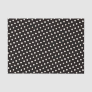 Big White Polka Dots on Black Tissue Paper