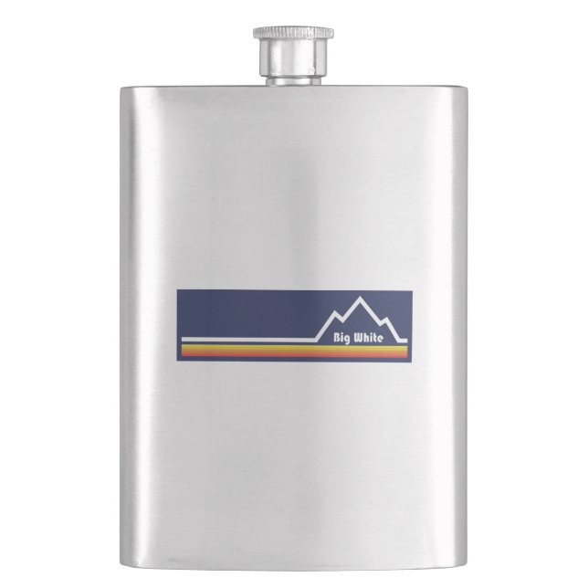 Big White Ski Resort Hip Flask (Front)
